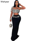 Luxury Celebrities Evening Club Outfit for Women Sexy Black Single Shoulder Diamonds Long Skirts and Crop Tops Two 2 Pieces Suit