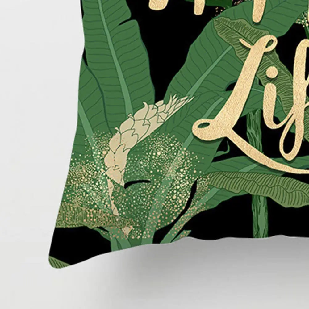 45cm Cushion Case Removable Polyester Green Plant Print Pillowcase Tropical Leaf Cactus Monstera Throw Cushion Cover Home Decor