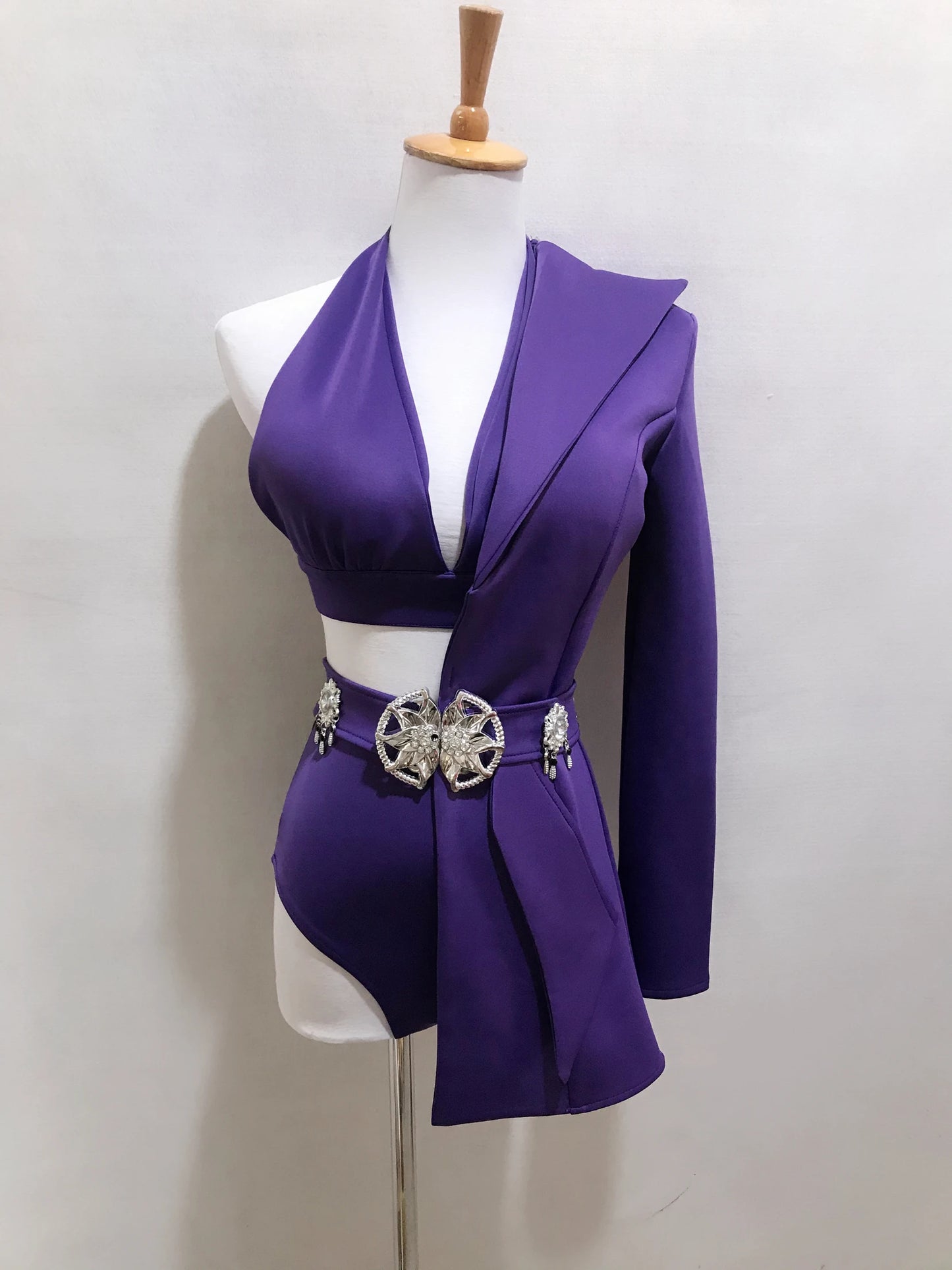 Bar Nightclub Women Singer Dancer Team Stage Performance Clothes Irregular Bikini Blazer Rave Outfit Modern Jazz Dance Costume