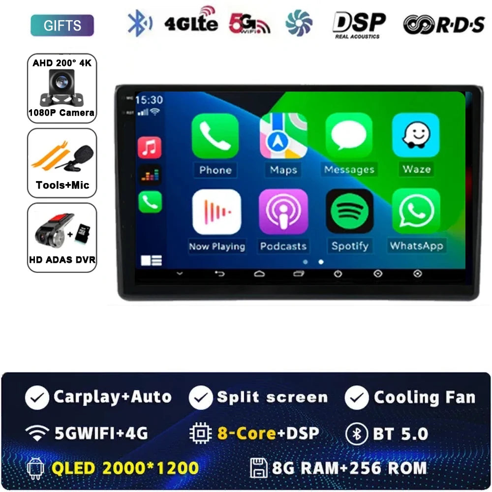 Android 14 For Audi A4 II 2 B6 III 3 B7 2000 - 2009 S4 2002 - 2008 RS4 2005 - 2009 Car Radio Multimedia Video Player Navigation