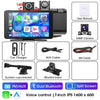 Jansite 7" Car DVR 2.5K Dash cam Wireless Carplay Android Auto Front and Rear Camera Dashboard Driving Recorder Dual Lens Wifi