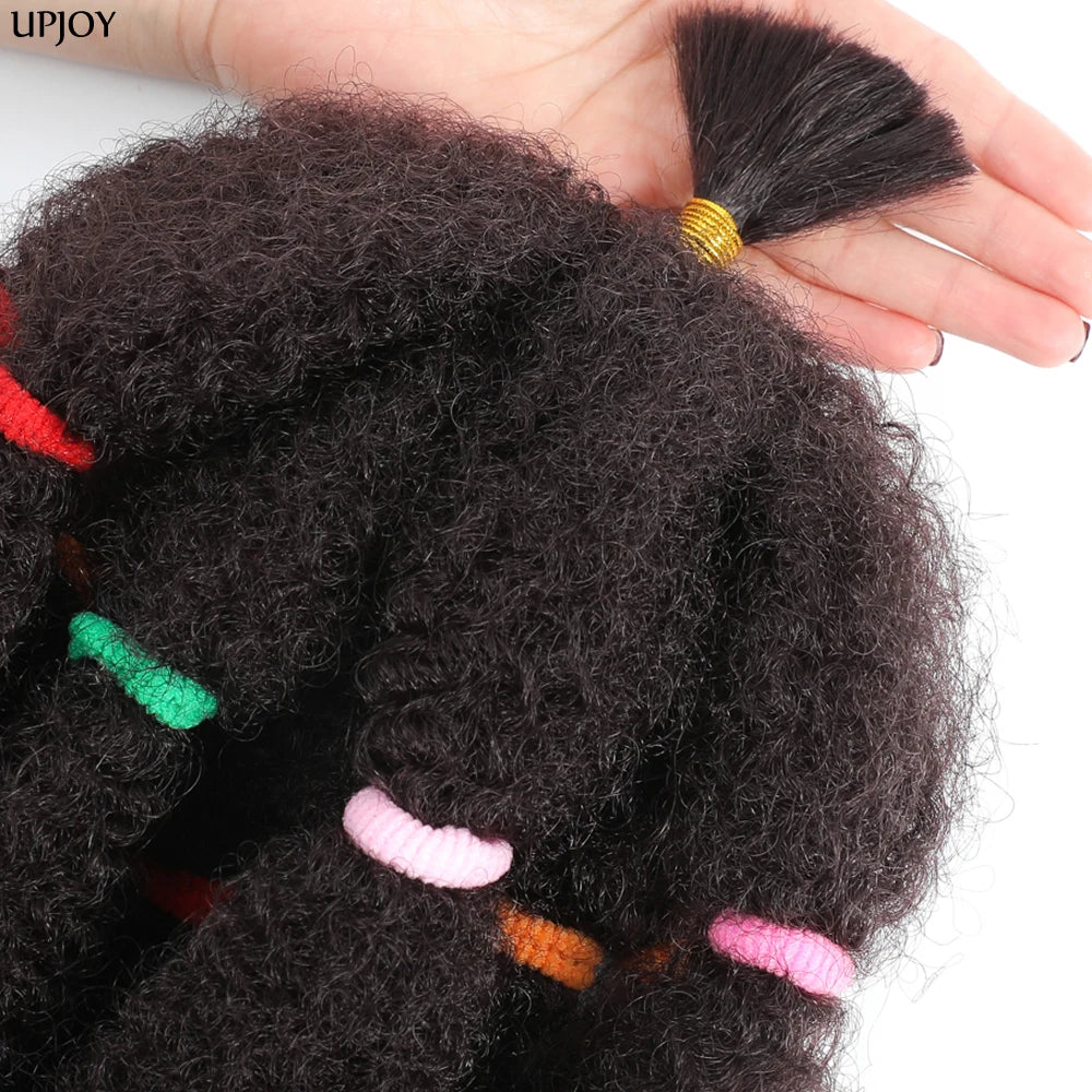 Afro Kinky Curly Hair Bulk Synthetic 12inch Ombre Marley Twists Braiding Hair #1B 4 27 30 33 99J Green Ombre Purple Brown Colors