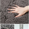3-piece bathroom chenille floor mat, absorbent anti slip bathroom carpet, bathroom U-shaped foot mat, toilet lid, TPR anti slip