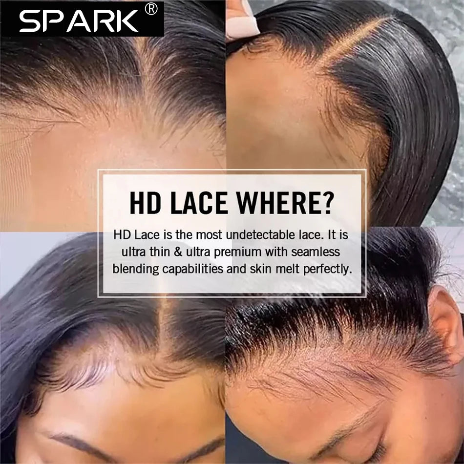 Ombre Ginger Orange Straight Hair Lace Closure Wig Ombre Human Hair Wigs Lace Frontal Wig Colored Wigs For Black Women