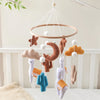 Baby Crib Mobile Rattle Toy 0-12Months Infant Soft Felt Teddy Velvet Pink Bear Bed Bell Hanging Toy Holder Bracket Crib Girl Toy