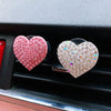 Heart-shaped Car Air Outlet Clip Creative Rhinestone Car Air Conditioning Air Outlet Perfume Decoration Clip Car Accessories