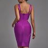 Purple Bandage Dress 2022 New Women's Bodycon Dress Elegant Sexy Strappy Evening Club Party Dress High Quality Summer Outfits