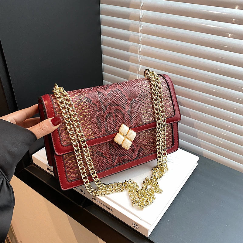 Luxury Purple Women's Single Shoulder Bag Pu Leather Ladies Bag Femme Designer Handbag Purse Flap Messenger Bag Brand Sac A Main