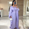 Batwing Butterfly Sleeve Satin Khimar Abaya Dubai Muslim Maxi Dress Kaftan Abayas For Women Kebaya Caftan Robe Femme Vestidos