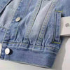 2024 New Women Spring Autumn Denim Jacket Tops Pink Color Solid Short Multicolor Feminino Three Quarter Sleeve Jean Jacket