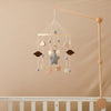 Baby Crib Mobile Bed Bell Rattle Toys Wooden Crochet Stars Pendant Bed Bell Toys Newborn Comfort Crib Bracket Hanging Toys Gifts