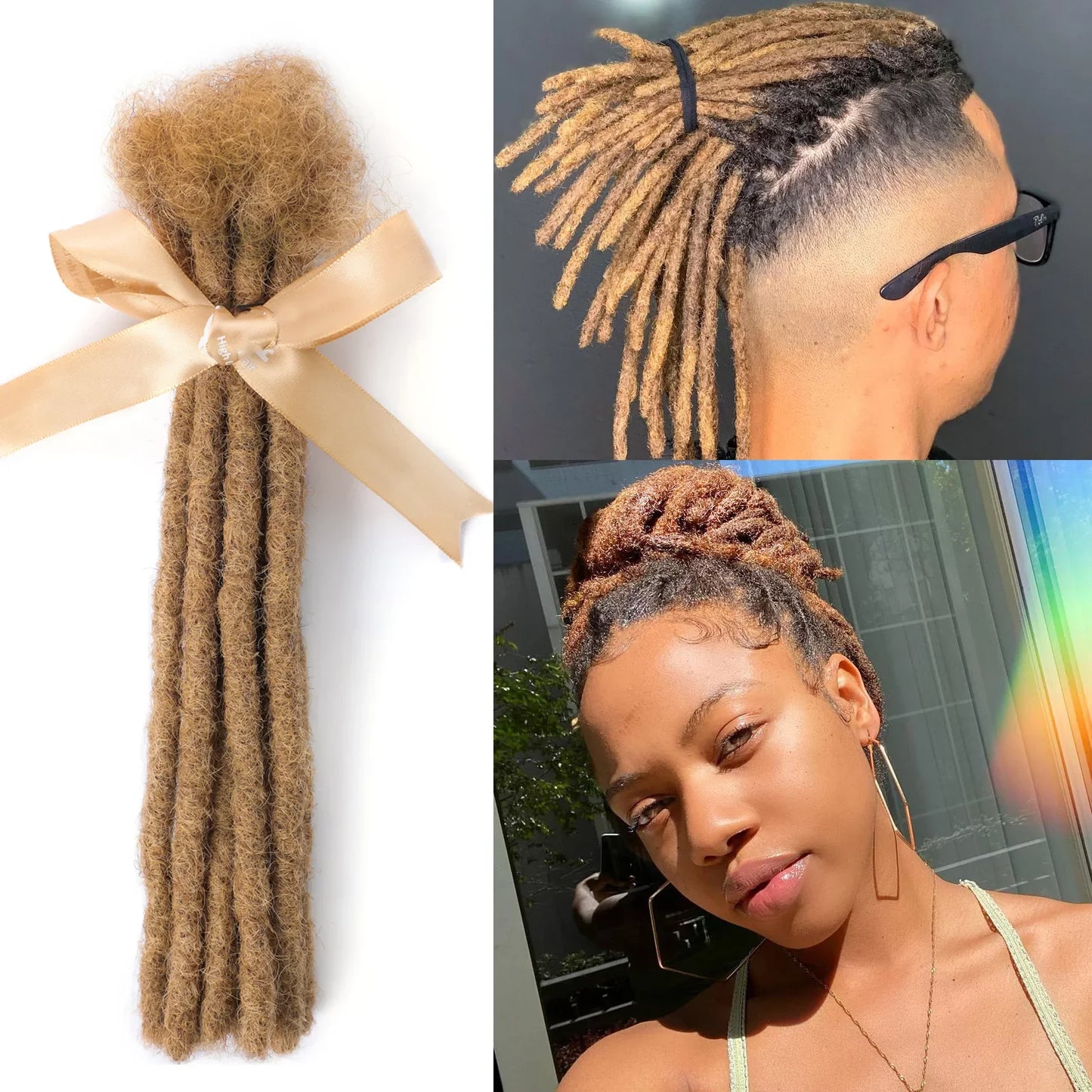Human Hair Dreadlock Extentions Deep Goddess Human Hair Dread Loc Color Goddess Braids Hair For Black Goddes Loc Youmay Virgin
