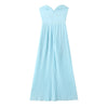 Pure sexy French high-end tube top one-shoulder dress female long seaside holiday pleated skirt