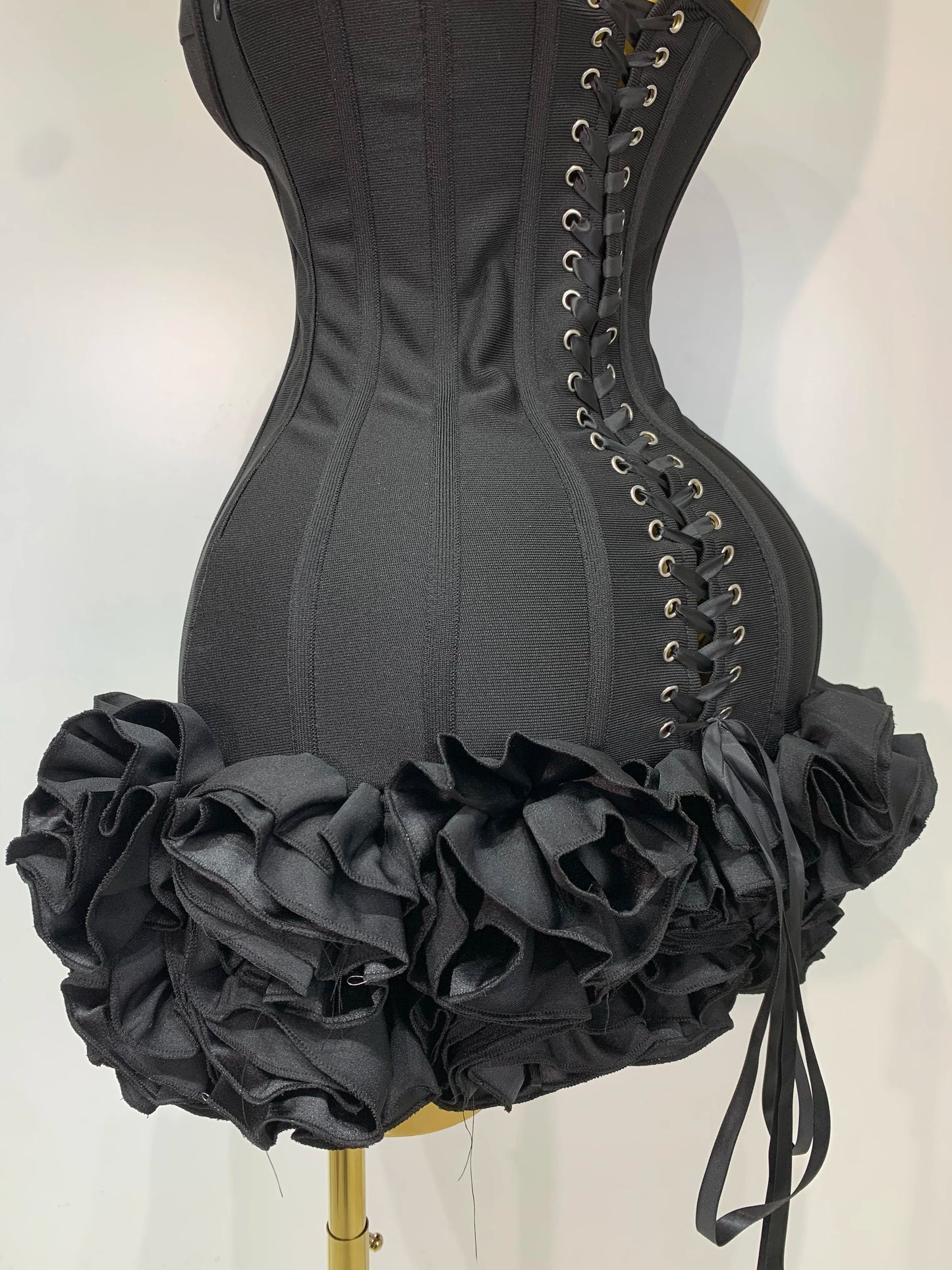 Women Sexy Strapless Flower Prom Gown Mini Dress Celebrity Red Carpet Fashion Evening Party Celebrate Birthday Club Dresses