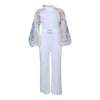 Mesh Jumpsuit Women White Overalls Party Lace Rompers New In Bodysuit One Piece Long Sleeve Summer Long Pants Y2k Spring Work