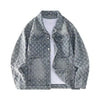 Fashion Stylish Luxury Clothing Loose-fitting Jacket for Casual Cotton Suitable Spring and Autumn Water-washed Jacquard Jacket