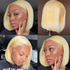 613 Honey Blonde Colored Human Hair Wigs For Women Human Hair Remy Brazilian Cheap Straight Short Bob Wig 8 10 12 14 16 Inch