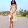 Suninheart Summer Pink Floral Print Corset Dress Midi Elegant Sexy Party Dresses Holiday Birthday Casual A Line Women Clothing