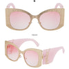 Oversized Cat Eye Sunglasses Women 2024 Luxury Brand Designer Punk Round Sun Glasses For Ladies Trendy Big Frame Eyewear UV400