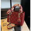 Small And Niche High-End Lurxury Handbag For Women 2024 Fashionable New Diamond Grid Handbag, Single Shoulder Crossbody Bag