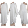 Sexy Chic Women One Shoulder Jumpsuit Chiffon Long Sleeve Prom Party Clothes Designer One Piece Ruffles Rompers 2023