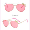 Kids Cute Sunglasses Metal Frame Children Sun Glasses Fashion Girls Outdoor Cycling Goggles Party Eyewear Photography Supplies