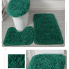 3PCS/set Solid Color Home Carpets Toilet Lid Cover Rugs Kit Non-slip Foot Mat for Bathroom Floor Bath Rug Foot Mat