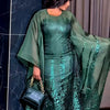 2025 African Nigerian Tulle Lace Fabric Organza Embroidery High Quality Brocade Jacquard 5Yard for Party Gown Dress YXZ157