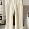 2025 New Bottoms Fashion Flare Pants for Women High Waist Slim Fit Knitted Trousers Korean Casual Pantalon Femme Y2k Clothing