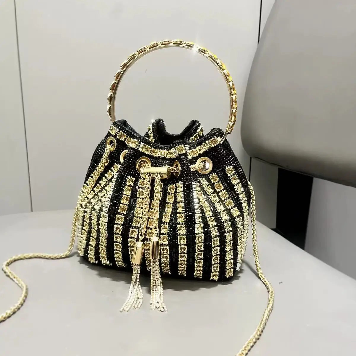 Wedding Party Clutch Purse Glitter Shiny Diamond Banquet Bag Women's Handbag Luxury Fashion Evening Bag Shoulder Chain Bag