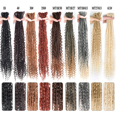Handmade Dreadlocks Hair Extensions 24Inch Soft Crochet Dreadlock Braids Hair Synthetic Faux Locs Braids Hair For Women And Men