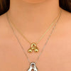 Greatera Gold Color Chunky Balloon Bubble Initial Letter Pendant Choker Necklaces for Women Custom Personalized Jewelry