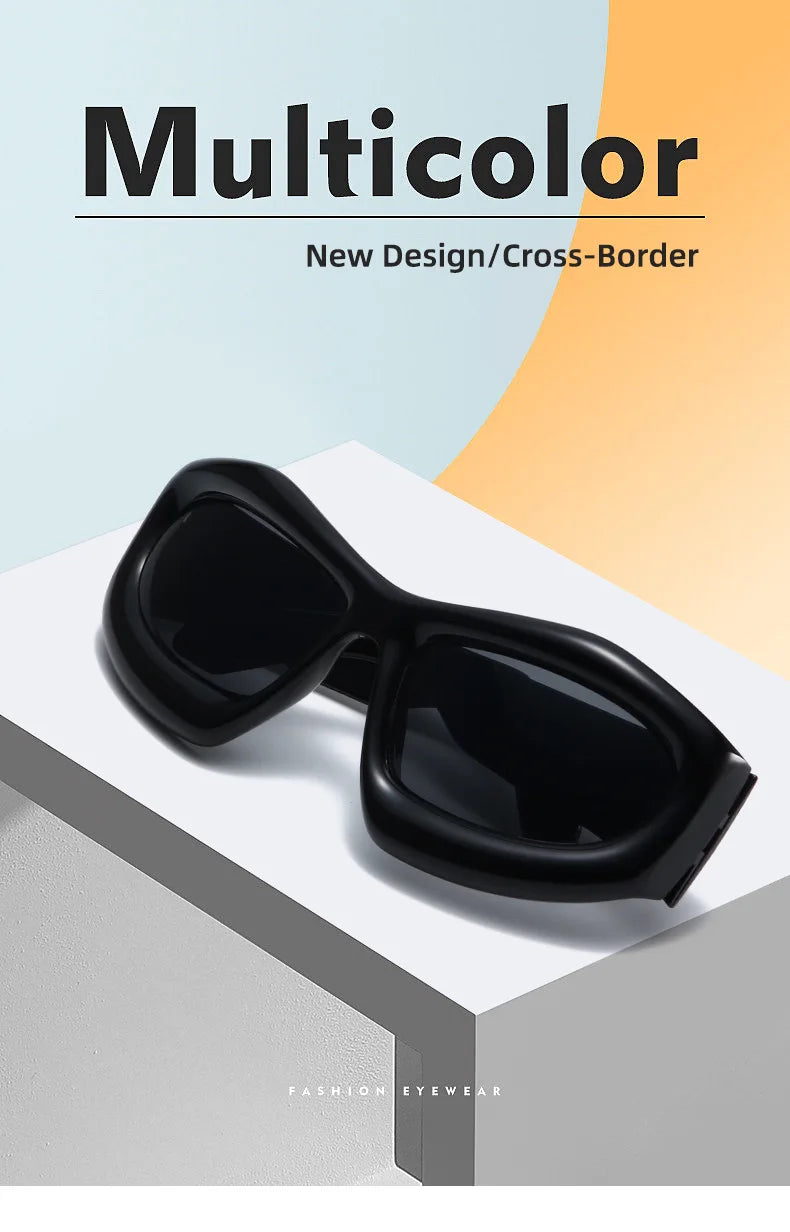 Cool Exaggerated Glasses Future Science And Technology Sense Skiing Big Frame Sunglasses Dazzling Men And Womean