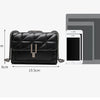 Classic Quilted Detail Square Bag, Solid Color Flap Shoulder Bag, All-Match Chain Bag