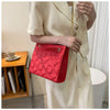 Ladies Fashion Large Capacity Chain Bag Retro Square Tote Bag Diamond Texture Shoulder Crossbody Daily Hundred Underarm Handbag