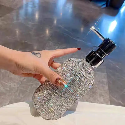 500ml plastic dispenser empty bottle diamond-encrusted Hotel Bathroom Conditioner Shampoo Body wash press lotion bottle
