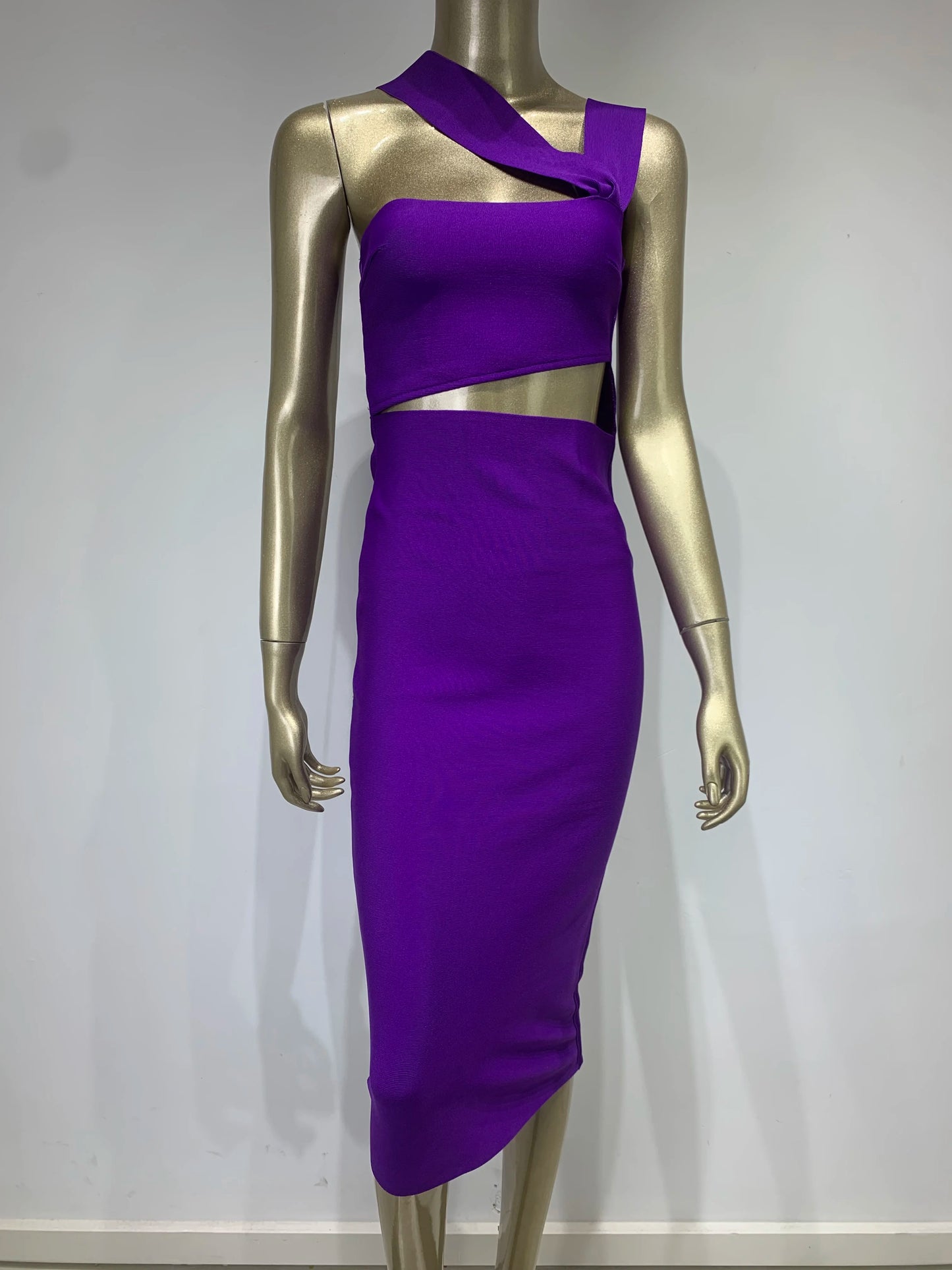 Women Summer Sexy Hollow Out Brown Midi Knee Length Bodycon Bandage Dress 2023 Designer Elegant Evening Party Dress Vestido