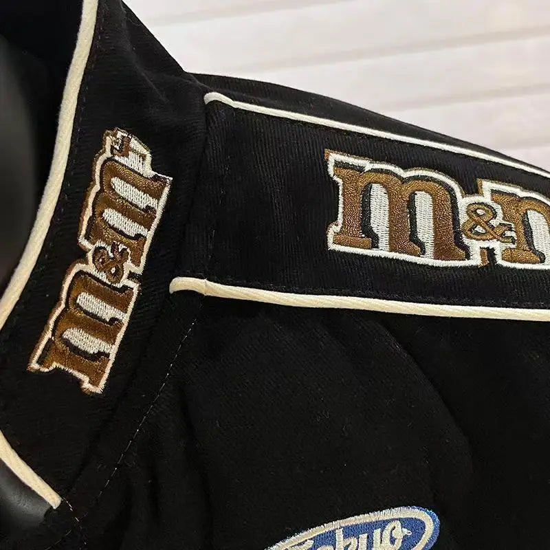 American Cartoon Embroidery Men Baseball Jacket Unisex Spring Autumn vintage Fashion Crand Loose Jacket motorcycle Printing Coat
