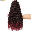 Beach Curl Crochet Hair Gogo Curl Crochet Hair 18 Inch Ombre Brown Blonde Bug Ginger T30 Synthetic Deep Wave Twist Crochet Braid