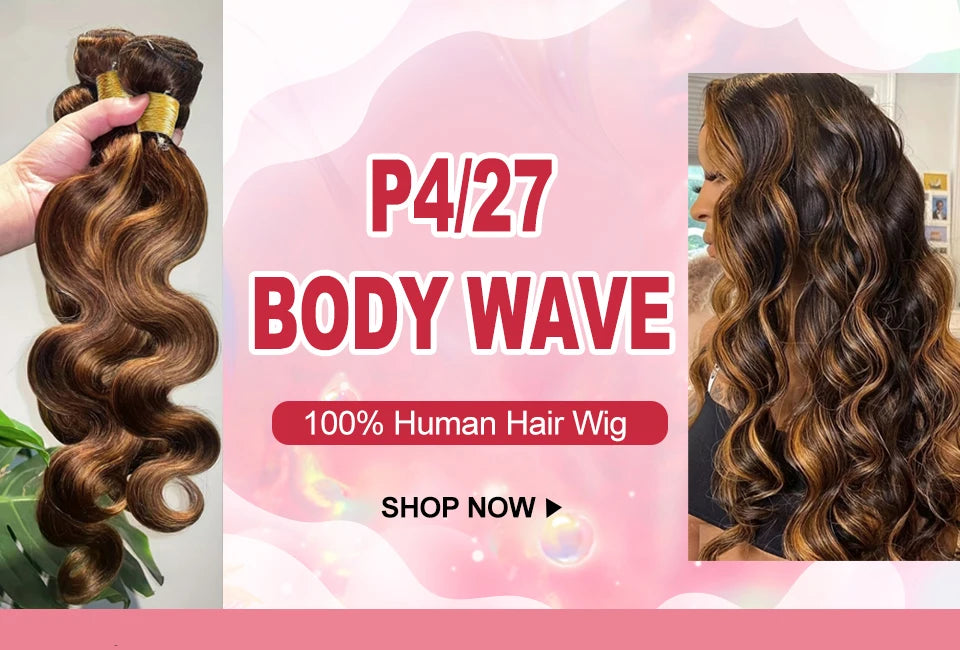 P4/27 Color Highlight Wigs 13x4 Lace Frontal Wig For Women Straight Lace Front Human Hair Wigs Preplucked Wig 100% Human Hair