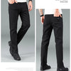 Men's pure black jeans Korean version trendy straight fit pants men's comfortable and elastic classic business jeans