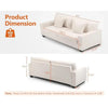 Modern Velvet Tufted Sofa 3 Seater Comfortable Living Room Couch Durable Soft Fabric Deep Seat Easy Assembly Home Office