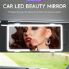 Car Interior Mirrors Sun Visor Plate LED HD Makeup Mirror for Girls Women Rechargeable Fill Light Universal Thin Vanity Mirror