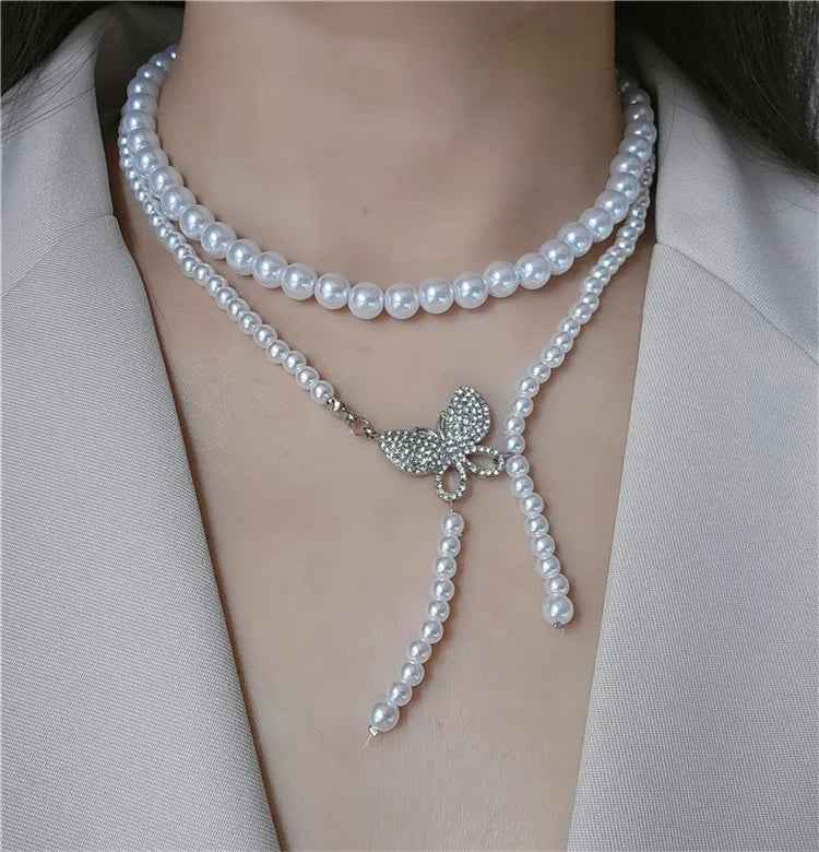 Luxury Vintage Three-layer Pearl Collar Choker, 2024 New In Trend Jewelry Fashion Woman's Choker Necklace on the Neck Party Gift