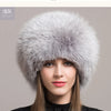 Hot Sale 100% natural Fox Fur Hat Women Cap Thick Fur Cap Winter Warm Hat Female Fashion For Women Hat With Earmuffs Hat