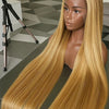 P4/27 Highlight Bone Straight 13x4 HD Lace Frontal Wigs Human Hair Brazilian Ombre Honey Blonde Colored Human Hair Wig For Women