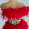 Ensemble haut et jupe sexy en dentelle, robe rose tendance, fête d'anniversaire, club dragqueen 303, performance  Y001