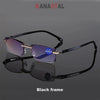 Men Blue Light Blocking Reading Glasses Women Dimond Cutting Rimless Eyeglasses Frame Anti Fatigue Hyperopia Presbyopic Eyewear