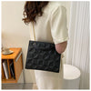 Ladies Fashion Large Capacity Chain Bag Retro Square Tote Bag Diamond Texture Shoulder Crossbody Daily Hundred Underarm Handbag
