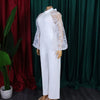 Mesh Jumpsuit Women White Overalls Party Lace Rompers New In Bodysuit One Piece Long Sleeve Summer Long Pants Y2k Spring Work